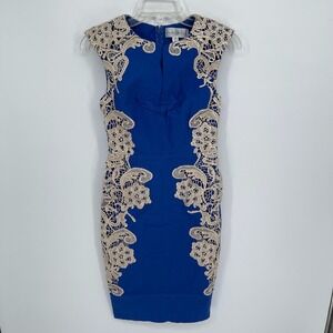Paper Dolls Women's Blue Lace Applique‎ Cocktail Formal Sheath Dress Size 6